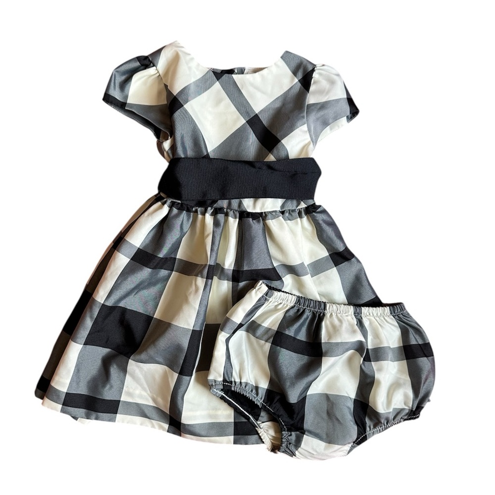 Ralph Lauren Black and White Checkered Dress. Size 9months